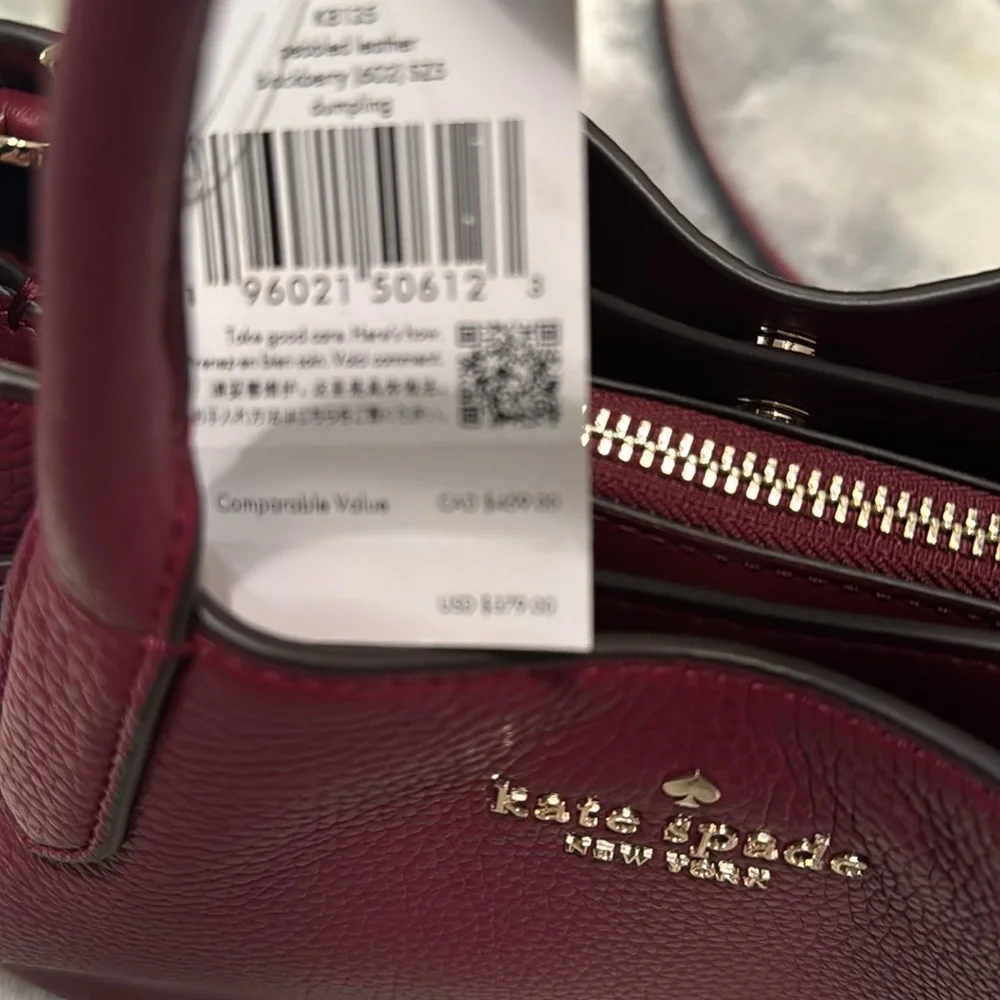 Kate Spade Small Dumpling Burgundy Satchel - Picture 14 of 15